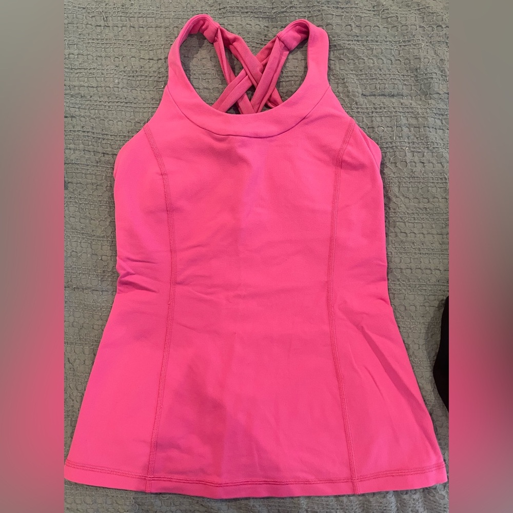 Pink Lulu lemon workout tank